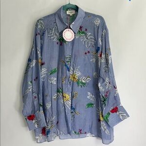 umgee Sunny Stripes Top Tropical